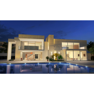 Primeira demão de construção modular do zinco dos jogos pré-fabricados da casa de armação de aço