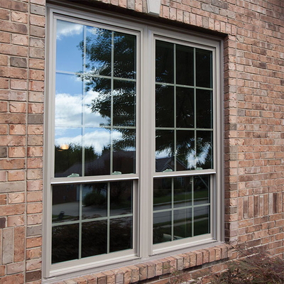Dobro deslizante vertical Hung Windows Clear Tempered Glass de UPVC