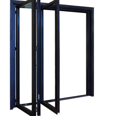 O vidro exterior da liga de alumínio da fachada que dobram Windows Bifold e as portas expuseram o quadro