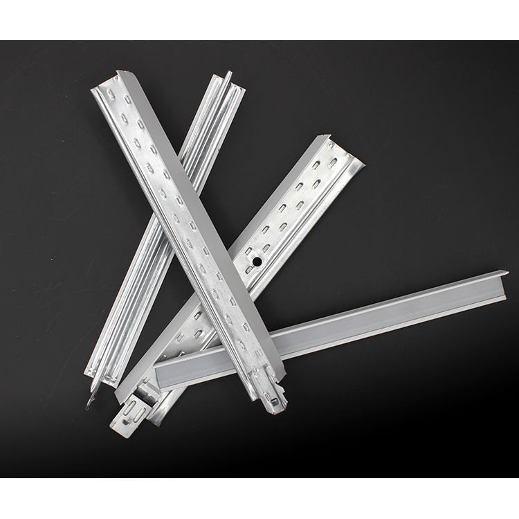 Construção de grelha de teto em T para sistema de suspensão de tecto em PVC, pernos de metal em barra em T