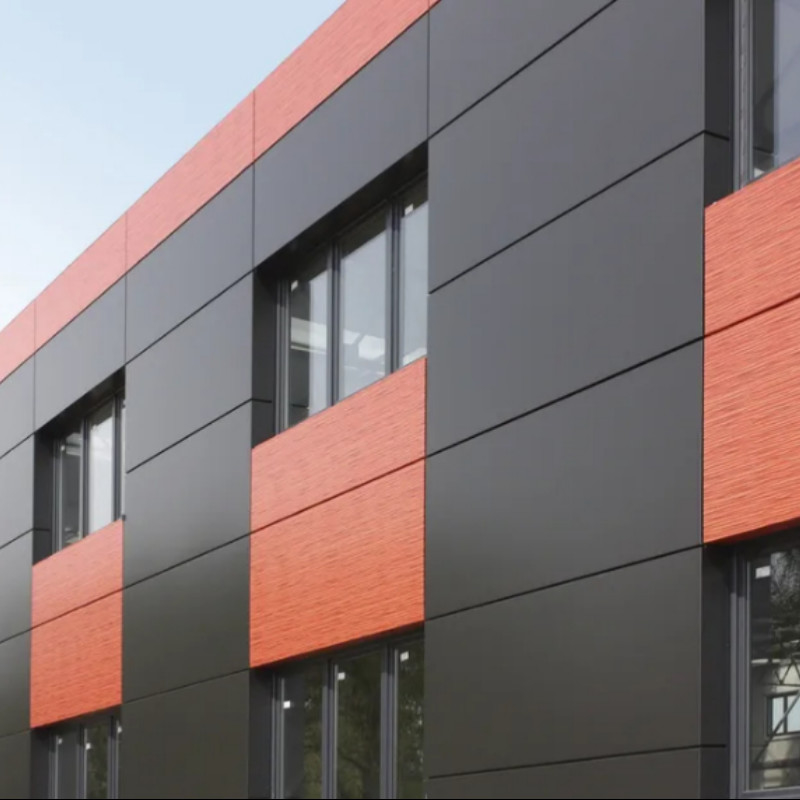 Painel isolante de alumínio metálico de cor escovada e durável para edifícios de longa duração