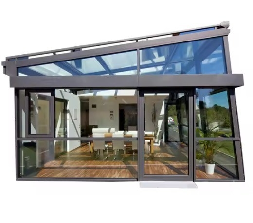 Tamanho personalizado Superfície lisa Painéis solares de vidro teto Solarrooms para jardim solaríaco tenda