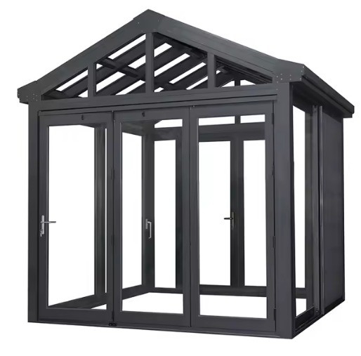 Moderno Design Pequeno quarto de vidro de 4 estações pré-fabricado quarto de sol de alumínio com tamanho personalizado