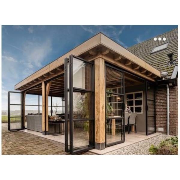 Design moderno Superfície lisa Vila de pé livre Casa de vidro Salas de sol para quatro estações