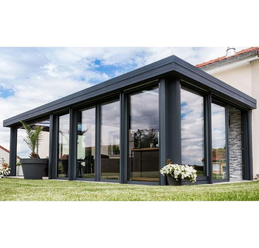 Casa de sol de acabamento liso e revestido com pó para três estações