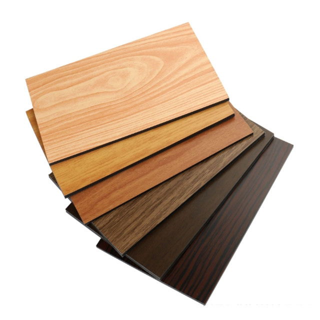 Revestimento PVDF de 4 mm 1220x2440 mm Painel composto de alumínio de cor de grão de madeira ACP ACM