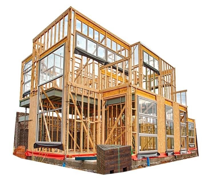 Casas de armação de aço modulares pre fabricadas da luz de porta do PVC com o painel isolado estrutural
